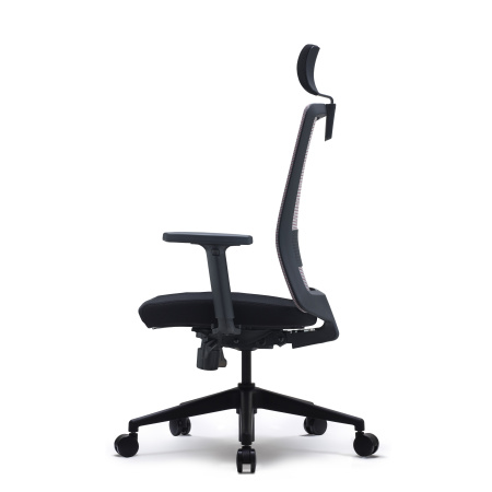 Кресло компьютерное Bestuhl S30, рама черная, черный/красный