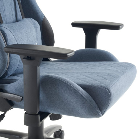 Кресло игровое EVERPROF Ghost ткань, синий, крестов. металл