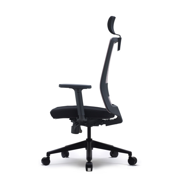 Кресло компьютерное Bestuhl S30, рама черная, черный/красный