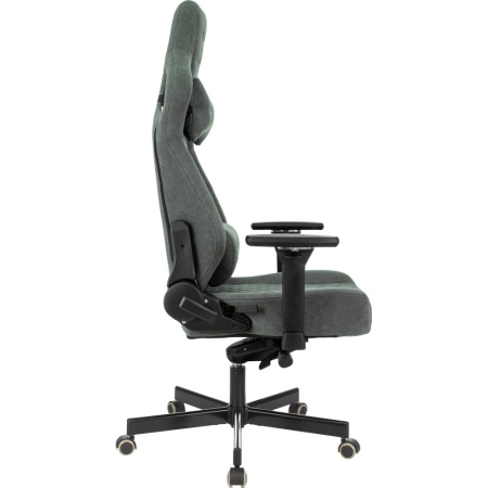 Кресло игровое Бюрократ Knight Hunter, искусственная замша, серый