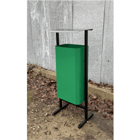 Урна уличная для мусора СТАНДАРТ, 50 л, металл, зелёный