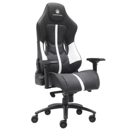 Игровое компьютерное кресло EVERPROF Jaguar, экокожа, металл, черный, белый