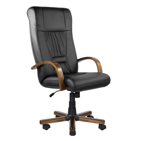 Кресло компьютерное UTFC Парламент В, дерево, натуральная кожа, черный Кресло компьютерное UTFC Парламент В, дерево, натуральная кожа, черный