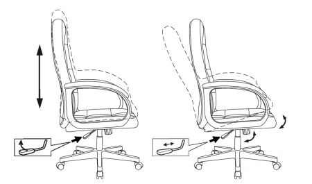 Кресло компьютерное Бюрократ CH 002 Fabric, черное