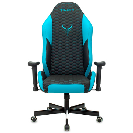 Игровое компьютерное кресло Knight Neon, черный/голубой
