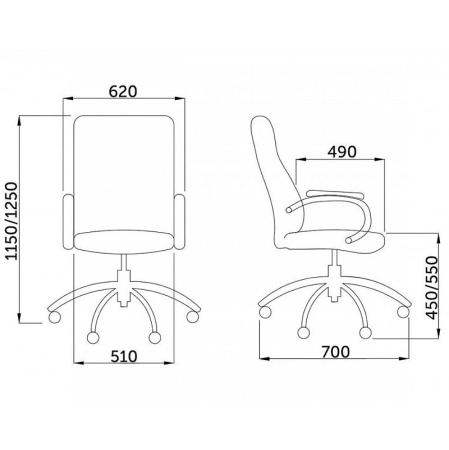 Кресло компьютерное AksHome KING A, черный