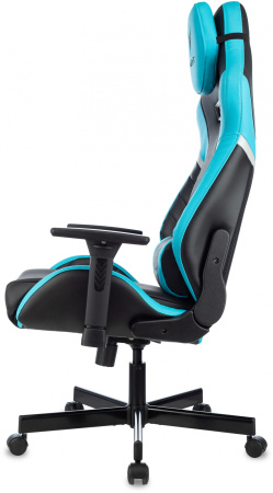 Кресло игровое Бюрократ Knight Thunder 5X, экокожа, черный, голубой Кресло игровое Бюрократ Knight Thunder 5X, экокожа, черный, голубой