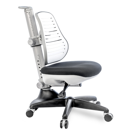 Кресло детское Comf-Pro С3 317 Chair, пластик, ткань, белый, черный, пластик, корпус черный, серый, с чехлом салатовым
