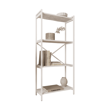 Стеллаж ALLERD RION, белый муар, 675х300х1500, Энигма