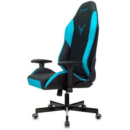 Игровое компьютерное кресло Knight Neon, черный/голубой