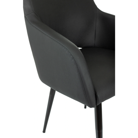 Кресло "Бюрократ CH-380F", экокожа, черный, каркас металл, корпус черный