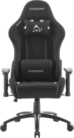 Кресло игровое EVERPROF Ghost ткань, черный, крестов. металл