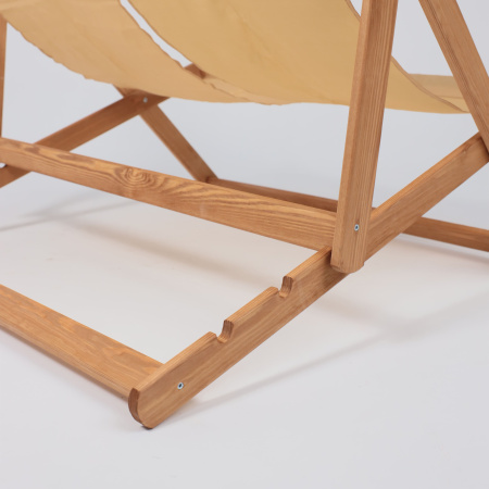 Кресло-шезлонг двойной DYATEL, ткань, бежевый, массив сосны