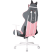 Кресло игровое Бюрократ Knight "Catzy", экокожа, пластик, серый, розовый