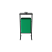 Урна уличная для мусора СТАНДАРТ с пепельницей, 35 л, металл, зелёный