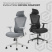 Кресло компьютерное EVOLUTION OFFICE COMFORT, ткань, сетка, пластик, черный