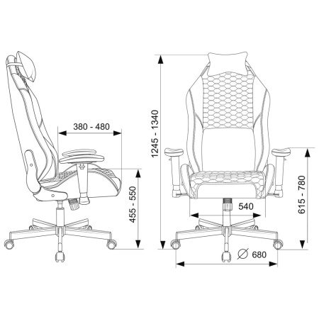Игровое компьютерное кресло Knight Neon, черный/голубой