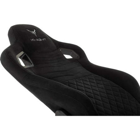 Кресло игровое Бюрократ Knight Hunter, искусственная замша, черный