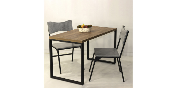 Стол письменный Лофт Каир, черный, табачный крафт