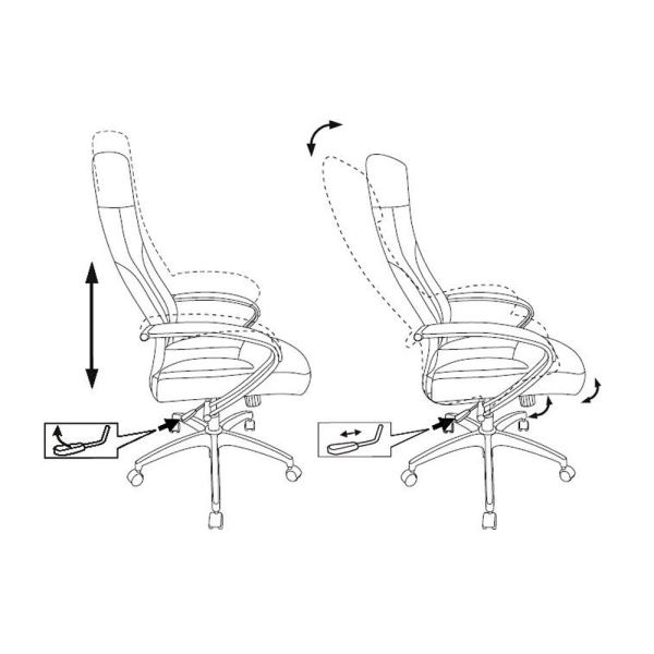 Кресло компьютерное Бюрократ CH-608 Fabric, черный