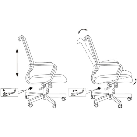 Компьютерное кресло Бюрократ CH Balance, сетка, ткань, черный, металл, черный