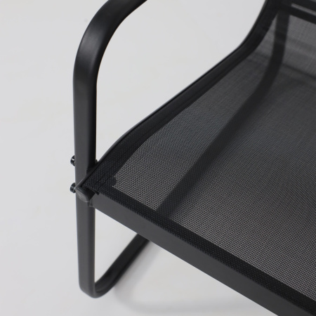 Комплект мебели садовой AksHome VERANDA (кресло 2шт, диван 1шт, стол 1шт), черный