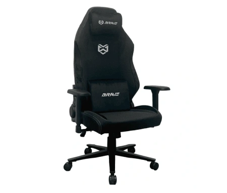 Кресло игровое BRAVE AF-1 Grizzly Black ткань, черный, крестов. металл Кресло игровое BRAVE AF-1 Grizzly Black ткань, черный, крестов. металл
