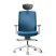 Кресло компьютерное Bestuhl J1, рама белая, голубой