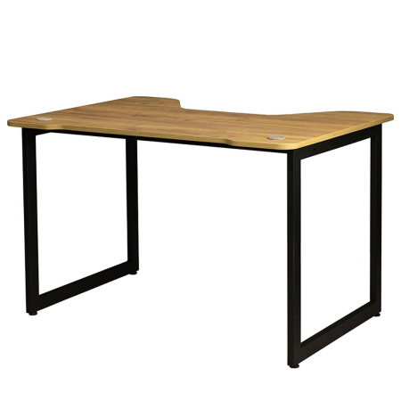 Стол письменный Лофт Будапешт ДТ-4, черный, золотой крафт