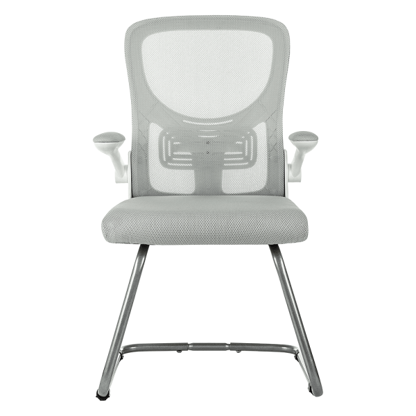 Кресло на полозьях Бюрократ "MC-W109", сетка, ткань, металл, светло-серый