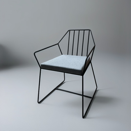 Кресло ALLERD MILORD, ткань, серебристый