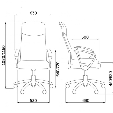 Кресло компьютерное AksHome ARIA, черный