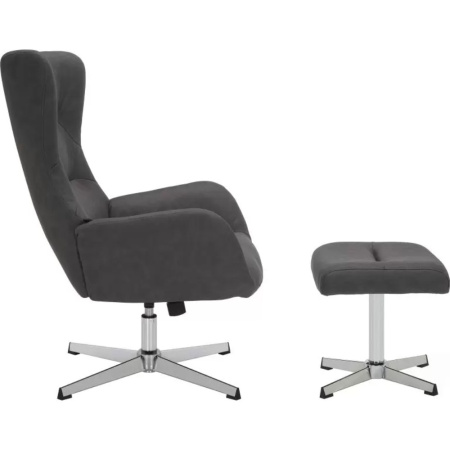 Кресло мягкое EVERPROF Apple, ткань, темно-серый