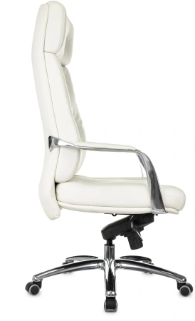 Кресло компьютерное Бюрократ DAO, кожа, белый