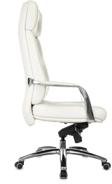 Кресло компьютерное Бюрократ DAO, кожа, белый