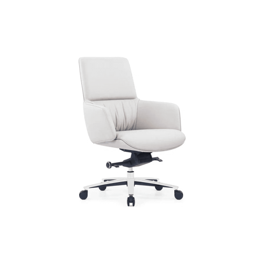 Кресло для руководителя SitZone CH-500B, кожа, алюминий, белый, -30%