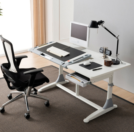 Стол Comf-Pro King Desk, 1400х765х(530-770) мм, белый, зеленый
