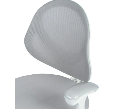 Кресло детское YOKA YC-2 Lenny, сетчатая ткань, серый, пластик, белый