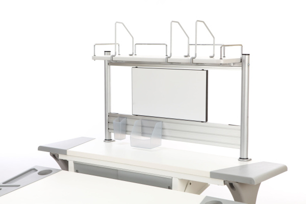 Полка Comf-Pro MINI SMART задняя, 840х620х240 мм, дуб белый, c доской белой