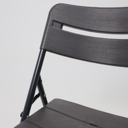 Стул складной, пластик, темно-серый