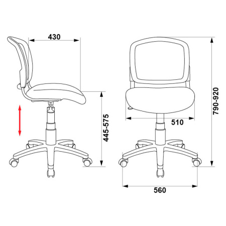 Детское компьютерное кресло Бюрократ CH-296NX/Graffity, черный