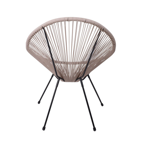 Кресло садовое AksHome RIMINI, искусственный ротанг, коричневый