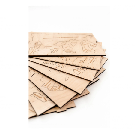 Декор на стену "Карта мира" многоуровневый, ХL 3146, натуральный, 72х130 см