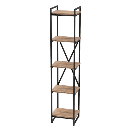 Стеллаж Loft CH-2, черный, табачный крафт Стеллаж Loft CH-2, черный, табачный крафт