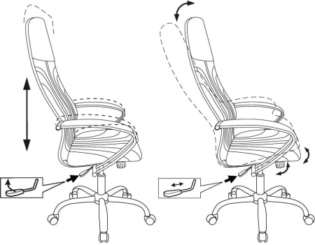 Кресло компьютерное Бюрократ CH-610SL ткань, т.-серый, крестов. хром