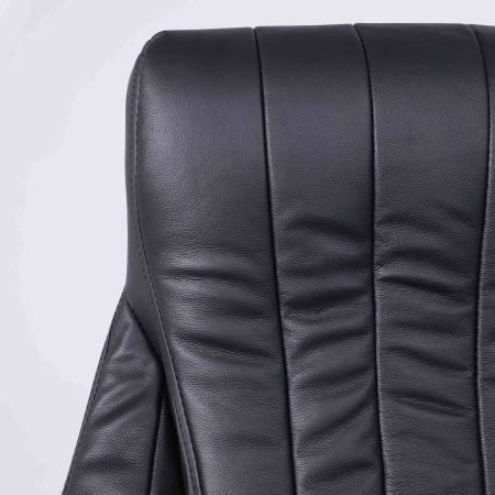 Кресло компьютерное AksHome Mastif, экокожа, хром, черный