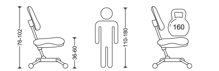 Кресло детское SingBee Cobee 138, ткань, серый, пластик, корпус серый, подставка для ног, с чехлом серым