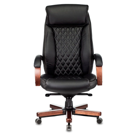 Кресло компьютерное Бюрократ T-9924WALNUT, черный Кресло компьютерное Бюрократ T-9924WALNUT, черный
