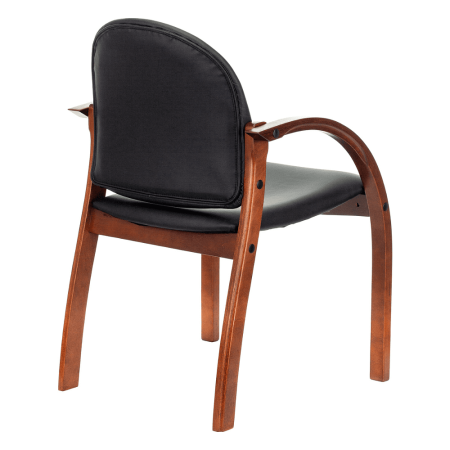 Стул Бюрократ "ДЖУНО", экокожа, черный, дерево