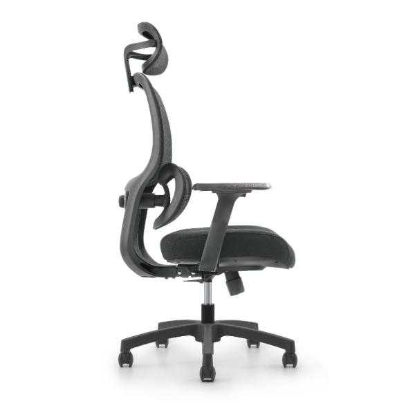 Кресло компьютерное SitZone U-073A, сетка, ткань, пластик, черный, -30%